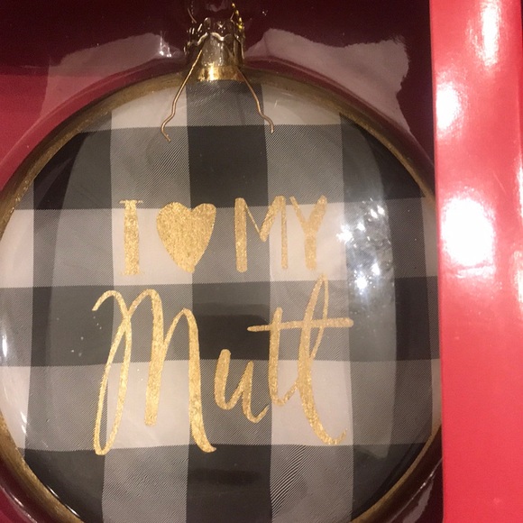 NWT...Christmas holiday ornament....I 💛 My Mutt. - Picture 2 of 5
